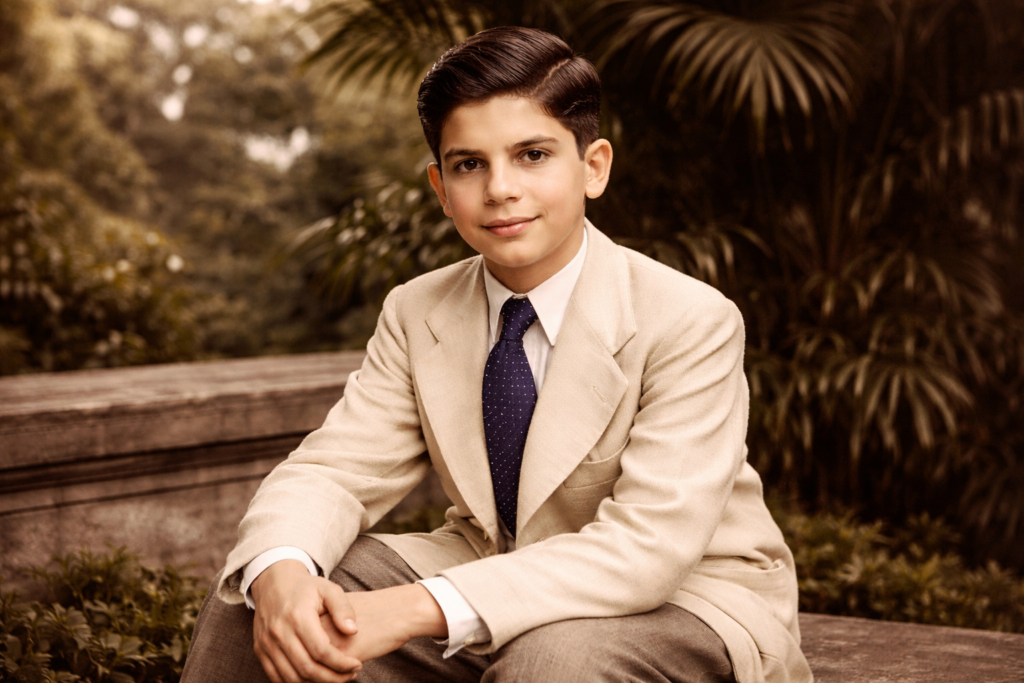 Ratan Tata childhood illustration AI generated young Ratan Tata photo style image